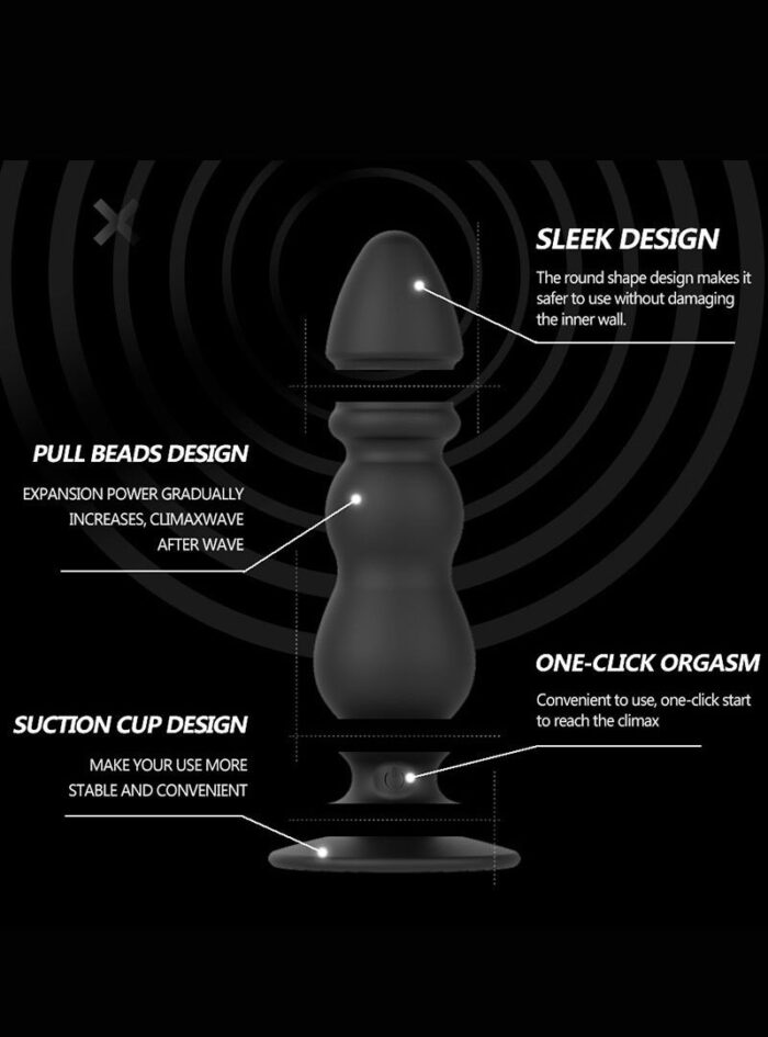 Remoted Magnetic Shock Anal Plug Vibrator