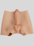 Silicone Skin Underwear Gay Panties with Huge Dildo Penis ReStrap Dick For Men