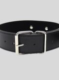 Leather And Leash Bondage Choker With Leash