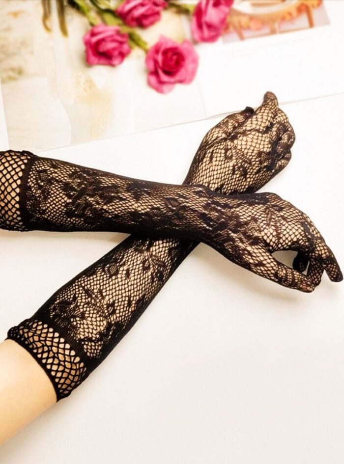 Long Sexy Seductive Lace Gloves