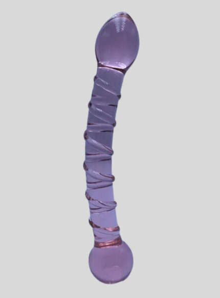 Spiral g spot glass dildo