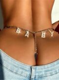 jewelry chain bikini letter erotic embroidered thong