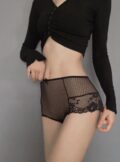 lace edge non-marking high-waisted ladies panties