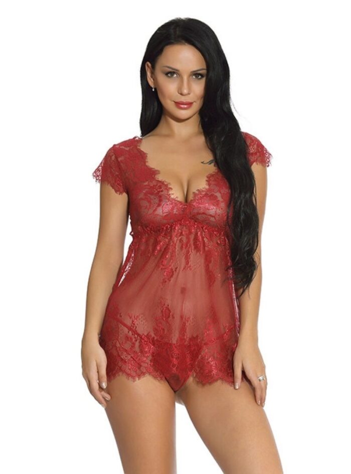 lace lace see-through erotic pajamas