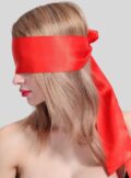 5 Pcs Smooth Satin Silky Eye Sleeping Mask Blindfold Tie Up Set Red