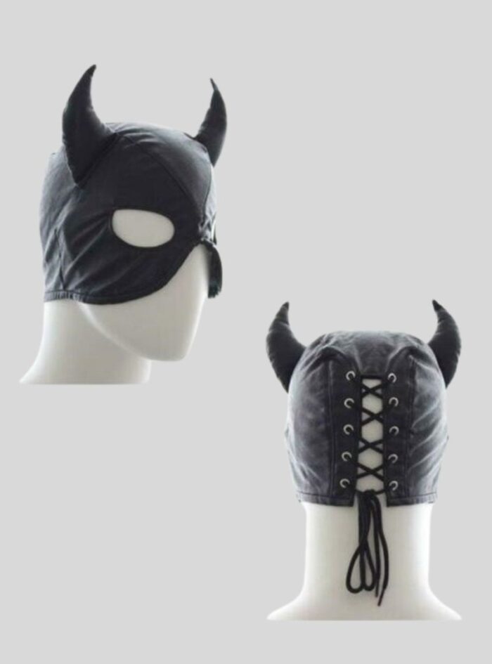 Halloween Head Masks Bull Head Masks Eyes Hollow Out Leather Masks