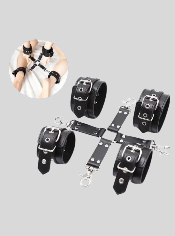 Hand and Leg Cuffs Ankle Wrist Restraints Stainless Steel Bondage