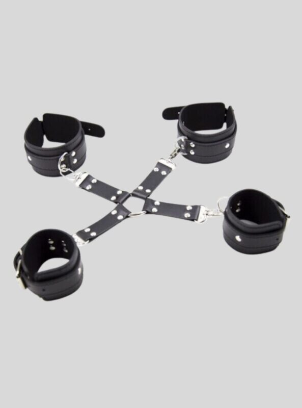 Hand and Leg Cuffs Ankle Wrist Restraints Stainless Steel Bondage