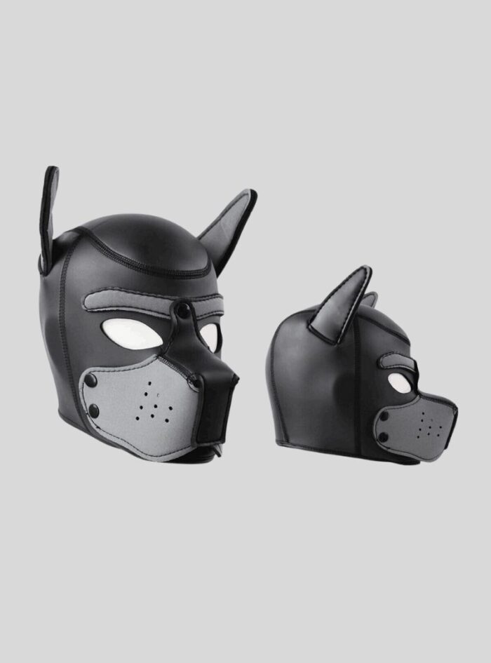 Party Pup Puppy Play Dog Hood Eye Mask Padded Latex Rubber