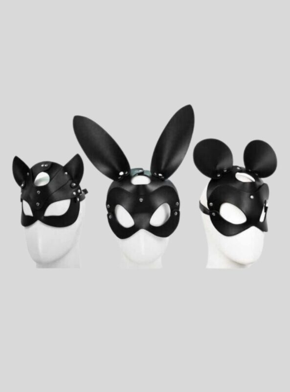 Womens Leather Masks Cat Mask Deluxe Leather Rabbit Mask