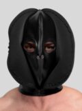 Zip Front Bondage Hood - Black