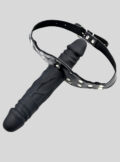 Fetish Double End Open Mouth Gag Oral Plug Straps Penis Stuffer