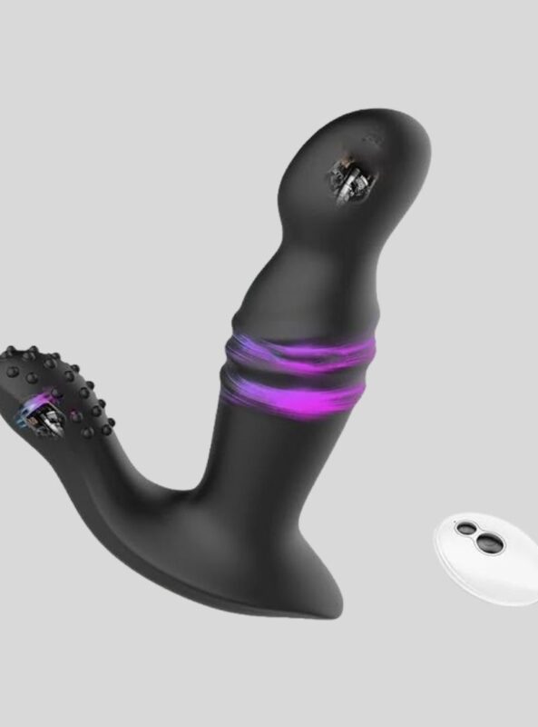 Anal Butt Plug Male Remote Control Retractable Sex Machine for Men