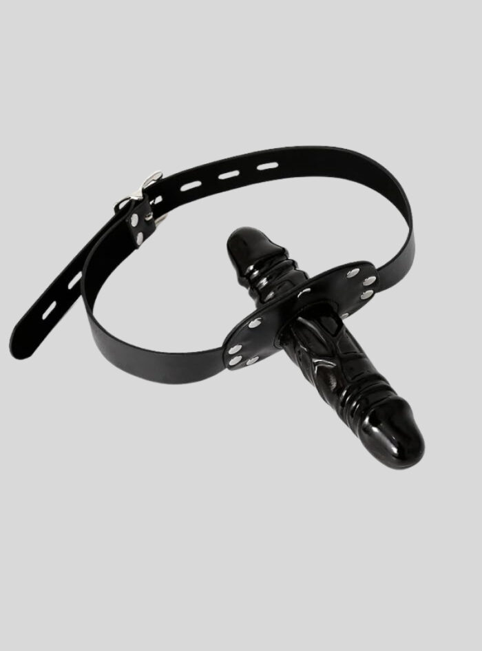 Fetish Double End Open Mouth Gag Oral Plug Straps Penis Stuffer