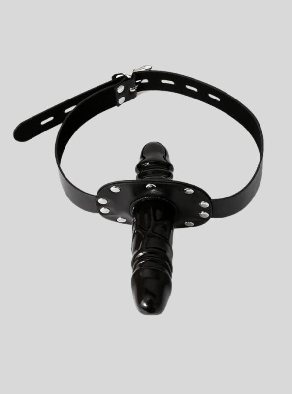 Fetish Double End Open Mouth Gag Oral Plug Straps Penis Stuffer