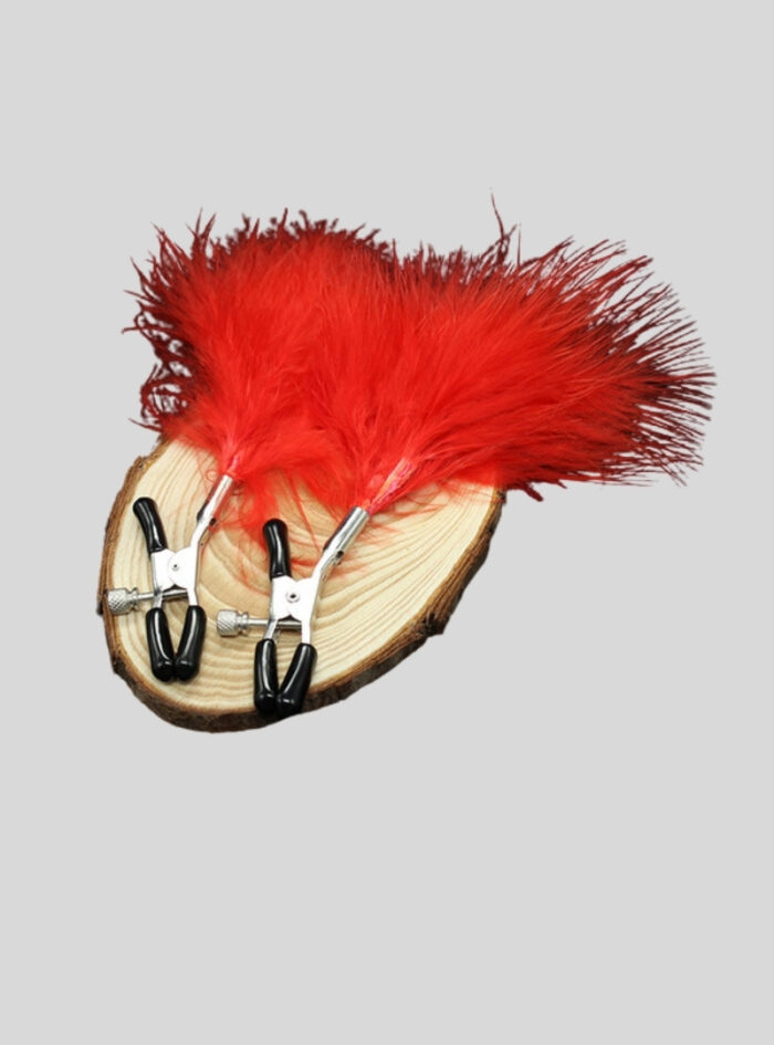 Pink Feather Nipple Clamps For Women