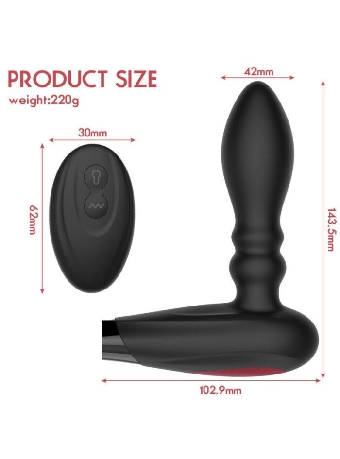 Inflatable and Vibrating Prostate Massager Butt Plug