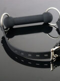 Black Adjustable Neck Strap Trainer Bit Bar Large O-rings Bondage