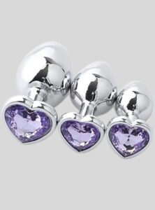 Sex Tools Butt SexPlug 3pcs/Set Intimate Metal Beads with Crystal