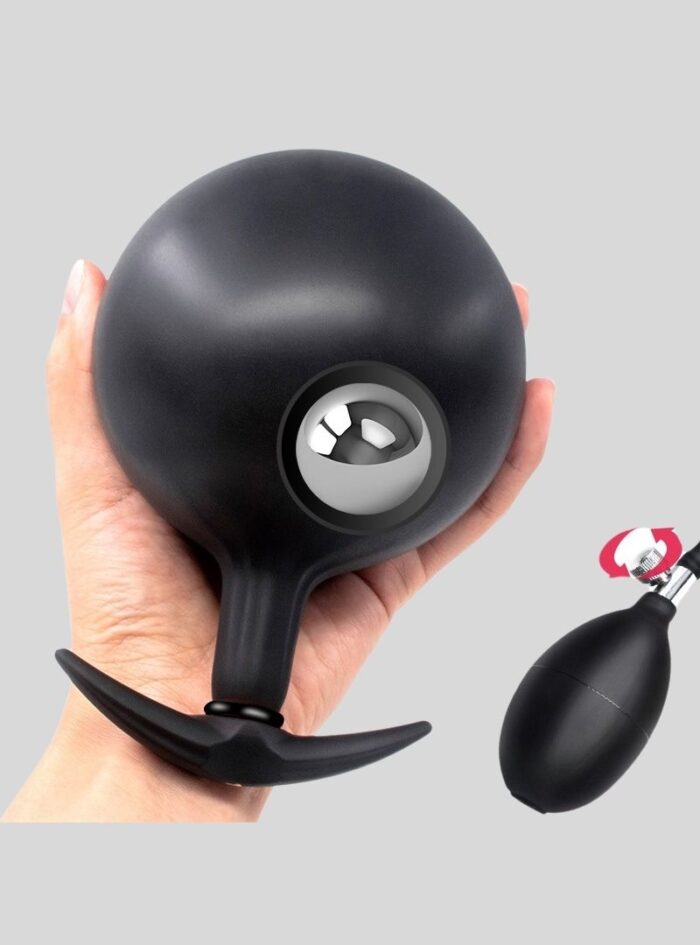 Intimate Super Big metal ball Inflatable Air-filled Pump Butt Plug