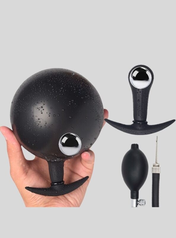 Intimate Super Big metal ball Inflatable Air-filled Pump Butt Plug