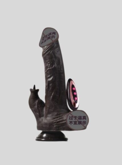 Black Double Vibration Dildo With Riding Base