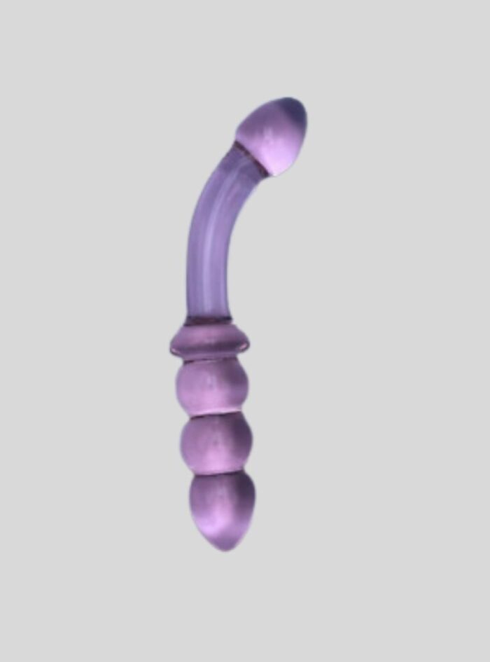 G-spot Glass Dildo With Anal Bead