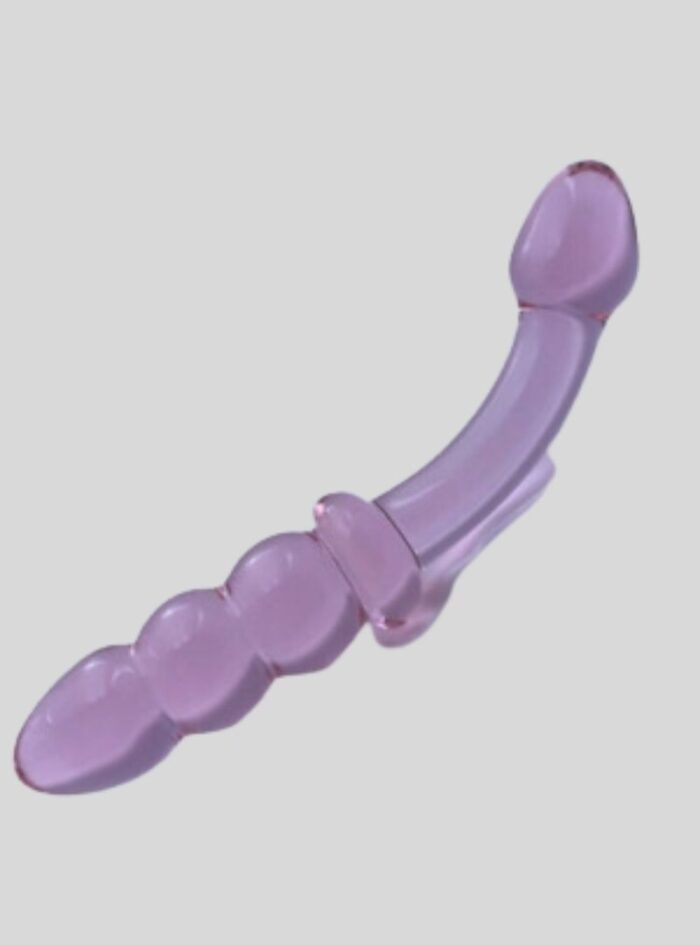 G-spot Glass Dildo With Anal Bead