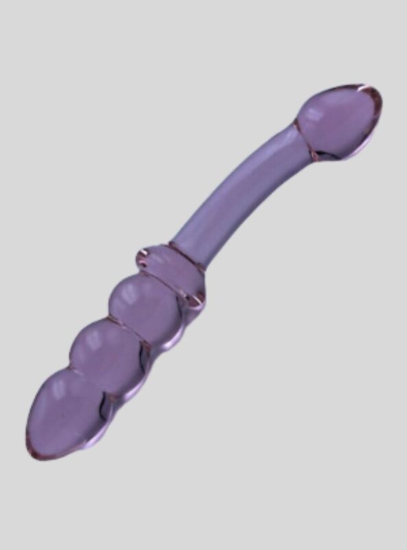 G-spot Glass Dildo With Anal Bead
