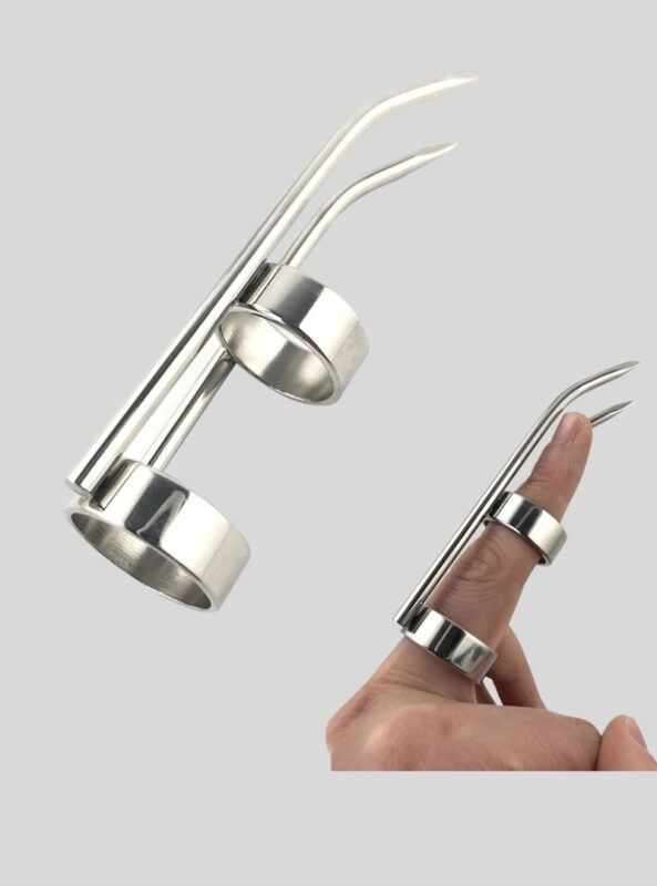 Stainless Steel Finger Cot pinwheel Sexy Sex Toy BDSM Play Body