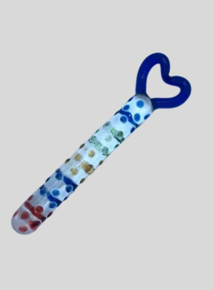 Different Texture Glass Heart Dildo