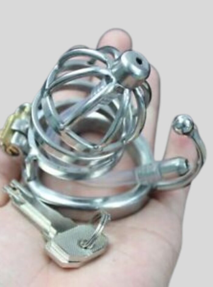 Stainless Steel Belt Conduit Chastity Lock