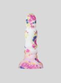 Flower pattern liquid silicone anal dildo