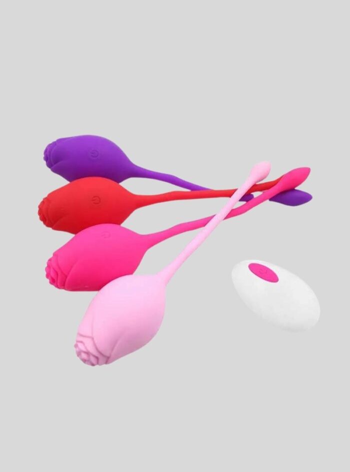 Rose egg vibrator with tail