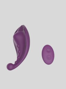 Purple silicone wearable Vulva massager