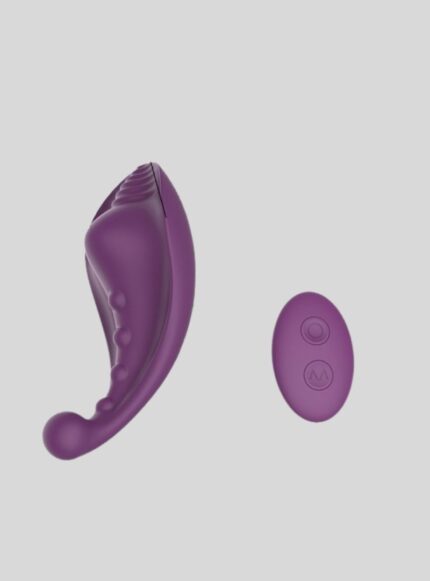 Purple silicone wearable Vulva massager