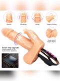 Telescopic Swinging Simulation Dildo and Heated Tongue Masturbator