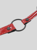 Pu Leather Red Open Mouth BDSM Gag Hollow Ball Fetish Bondage