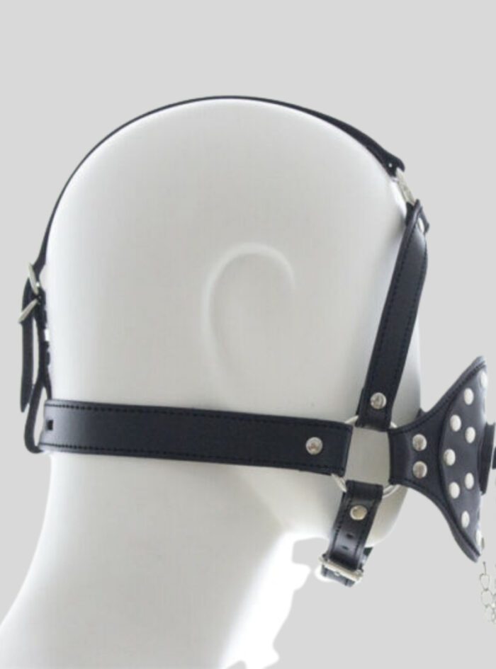 Head Harness BDSM Bondage Funnel Strap Mouth Gag Fixation Muzzle Ring