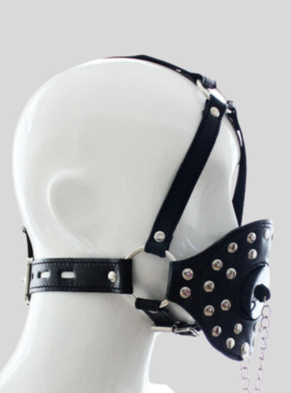 Head Harness BDSM Bondage Funnel Strap Mouth Gag Fixation Muzzle Ring