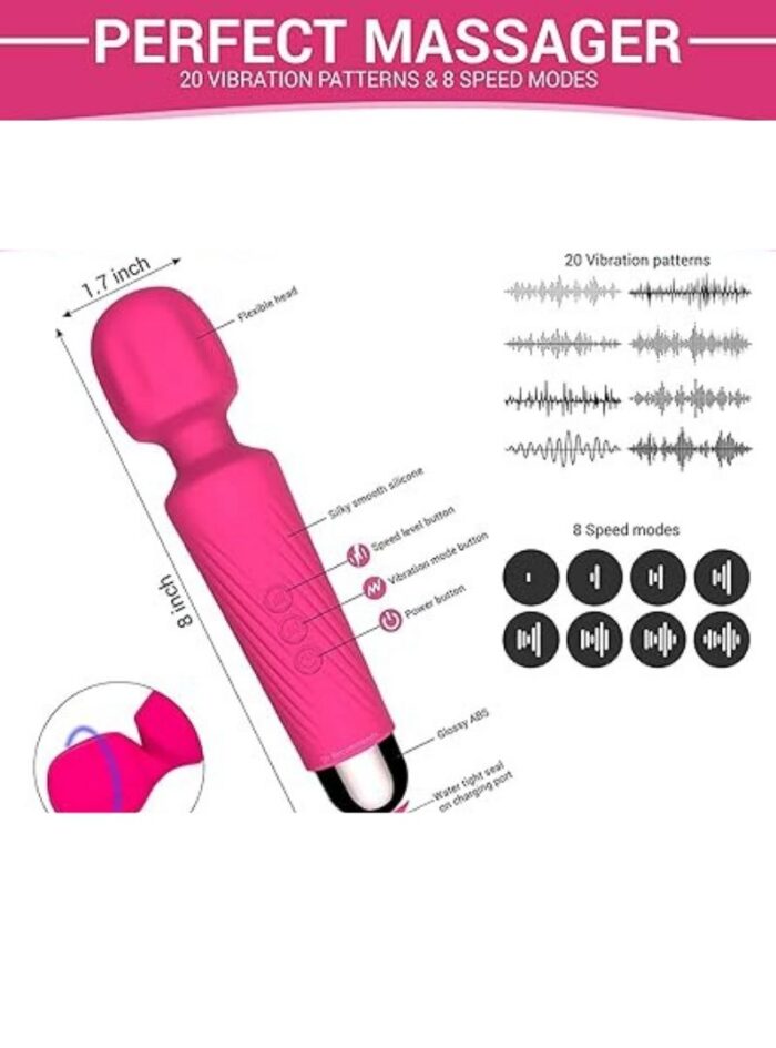 Adnate wand Cordless Body Massager–2 Cordless Electric Massage for Personal Bod