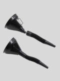 PU Leather Funnel Oral Enema Drool Plug Gag Head Harness