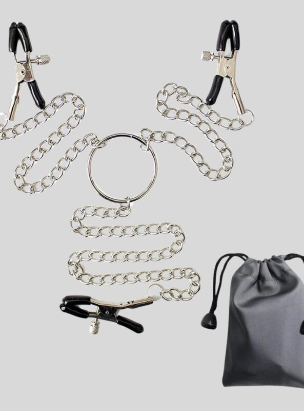 3 Heads Nipple Clamps Breast Clamps Sex Metal Chain Clip