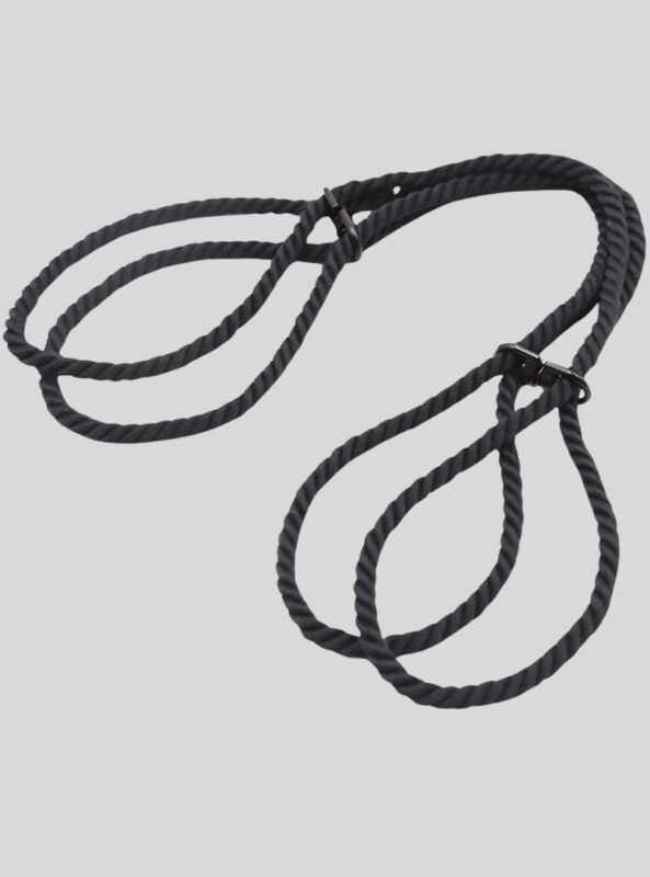 Adjustable Black Tie Rope Handcuffs for Couple Play Game,Valentine's Day Gifts