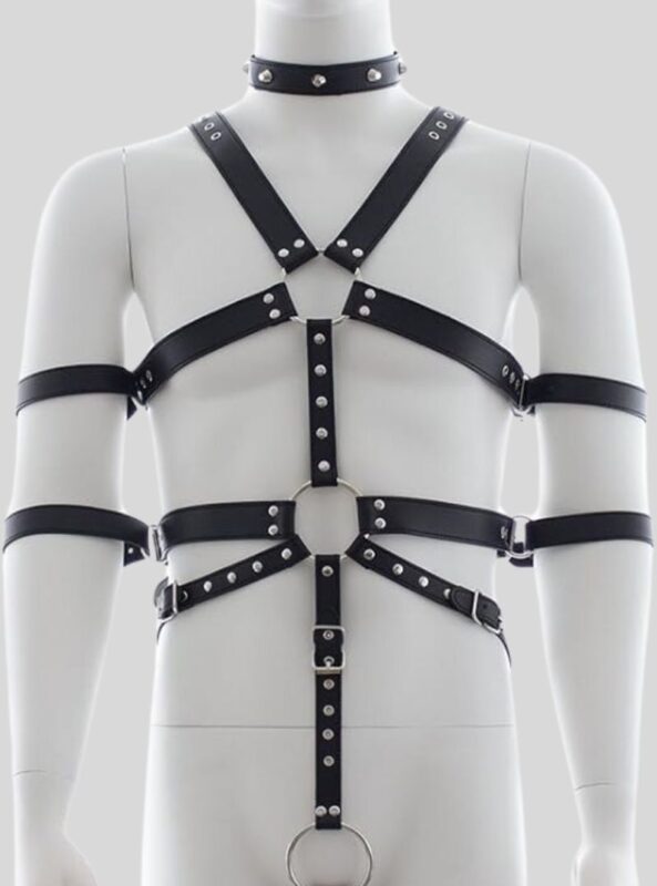 BDSM Bondage Underwears Black PU Leather Strap Harness Belt