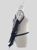 Black Unisex Over Shoulder Arm Binder Bondage Sleeve Armbinder Harness