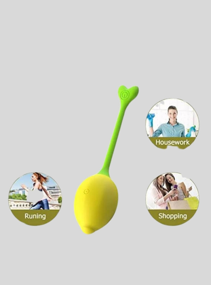 Lemon shaped kegel ball vibrator